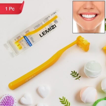 Six-Sided Soft Toothbrush Anti-Bacterial Gentle Gum Care (1 Pc Mix Color)