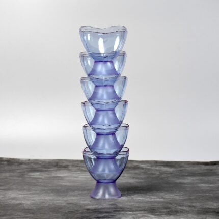 MODERN STYLE DESSERT ICE CREAM BOWL PLASTIC 6PCS FOR HOME ,OFFICE,PARTY