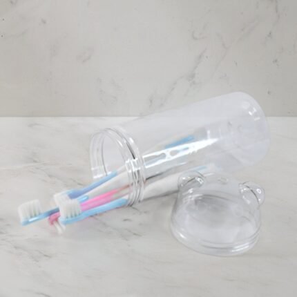 Multipurpose Travel-Friendly Toothbrush Holder with Soft Bristle Toothbrushes Compact Case for Convenient Storage Travel