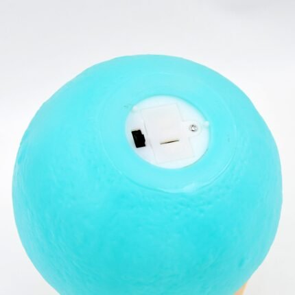Moon Night Lamp Blue Color with Plastic Stand (15 x12 Cm 1 Pc)