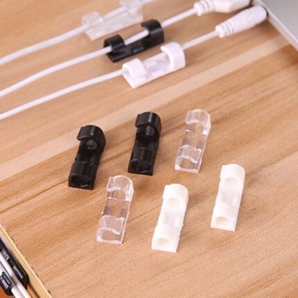 Plastic Clips Stronger Tape Cable Manager Wire Manager Wire Clamp Wire Clips for Cable| Cable Organizer Cord Holder Cord Clips for Car, Office and Home